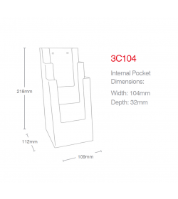 3 Pocket 1/3rd A4 Portrait Leaflet Holder 