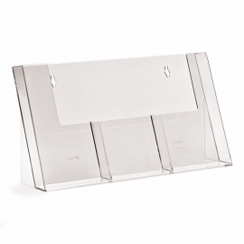 3 Pocket 1/3rd A4/DL Portrait Leaflet Holder 
