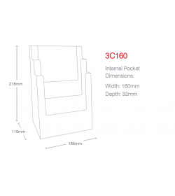 3 Pocket A5 Portrait Leaflet Holder 