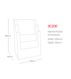 3 Pocket A4 Portrait Leaflet Holder 