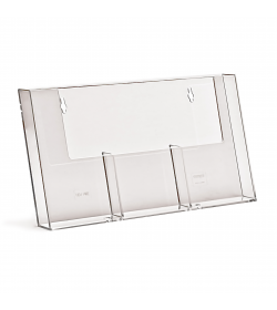 3 Pocket 1/3rd A4/DL Portrait Leaflet Holder 