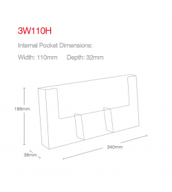 3 Pocket 1/3rd A4/DL Portrait Leaflet Holder 
