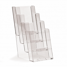 4 Pocket 1/3rd A4/DL Portrait Leaflet Holder 