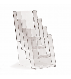 4 Pocket 1/3rd A4/DL Portrait Leaflet Holder 