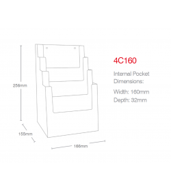 4 Pocket A5 Portrait Leaflet Holder 