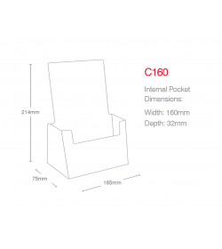 1 Pocket A5 Portrait Leaflet Holder 