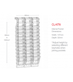 36 Pocket A5 Portrait Wall Display 