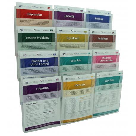 12 Pocket A5 Portrait Wall Display 