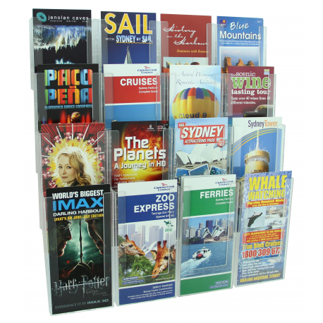 16 Pocket 1/3rd A4 Portrait Wall Display 