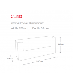1 Pocket 1/3rd A4/DL Landscape Leaflet Holder 