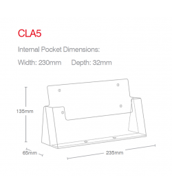 1 Pocket A5 Landscape Leaflet Holder 