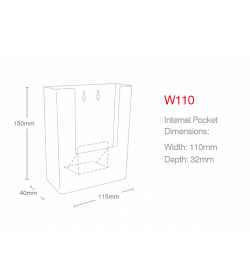 1 Pocket 1/3rd A4/DL Portrait Leaflet Holder 