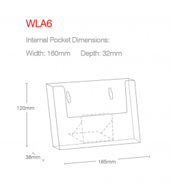 1 Pocket A6 Landscape Leaflet Holder 