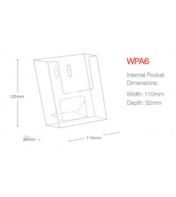 1 Pocket A6 Portrait Leaflet Holder 