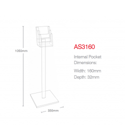 3 Pocket A5 Luxury Floor Stand 