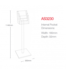 3 Pocket A4 Luxury Floor Stand 