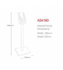 4 Pocket A5 Luxury Floor Stand 