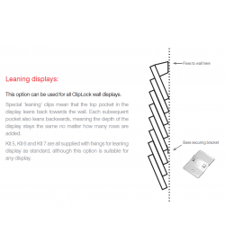 CL-LC used to begin installing leaning wall displays
