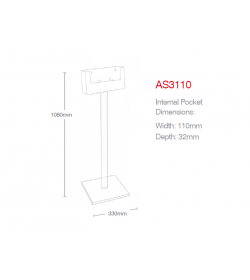 3 Pocket 1/3rd A4 (side by side) Luxury Floor Stand 