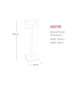 2 Pocket A5 Luxury Floor Stand - side by side